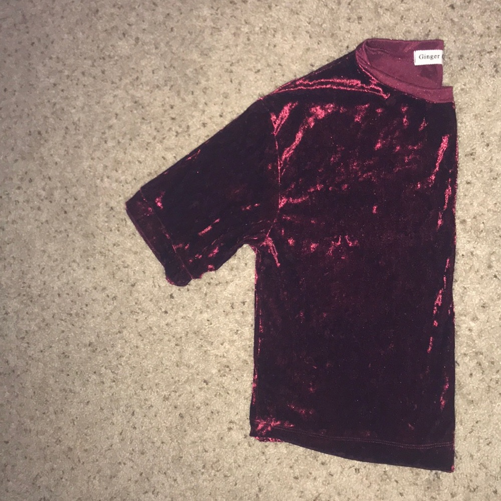 Velvet crop top